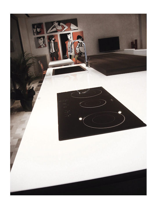 Vinci Stockholm Rectangular Glass Countertop White 56x34cm VL5634WGM