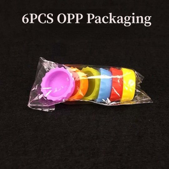 Επαναχρησιμοποιήσιμο Καπάκι Μπουκαλιού Silica Gel 6τμχ 6kzn113