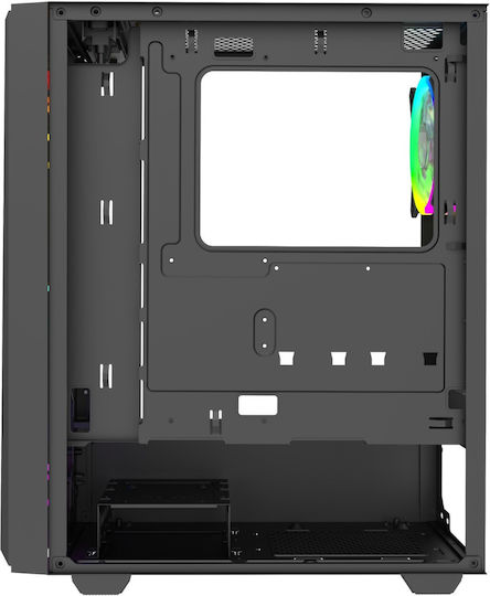 ProGaming Scar V2 Gaming Midi Tower Computer Case with Side Window and RGB Lighting Black