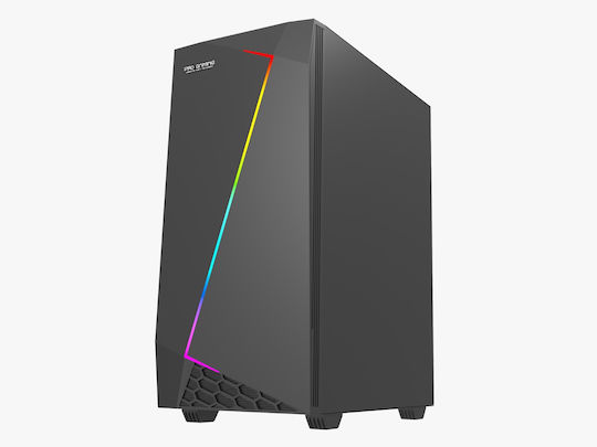 ProGaming Pro Gaming Samurai V2 Midi Tower Computer Case with Side Window and RGB Lighting Black