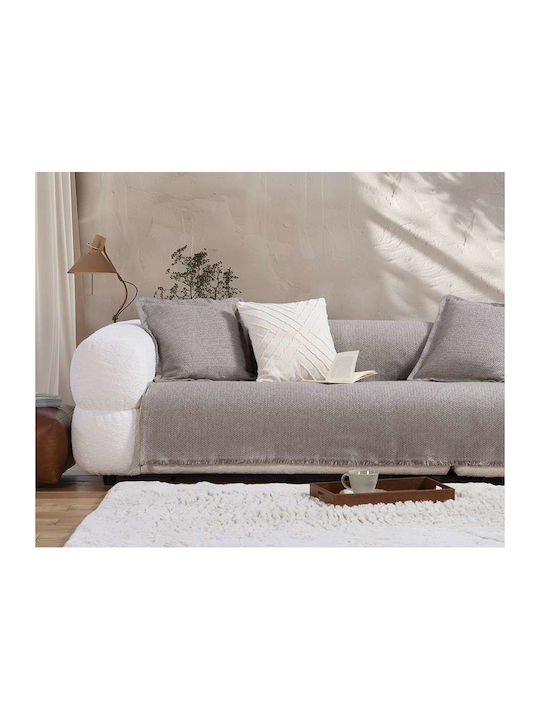 Nef-Nef Homeware Brooklyn Decken & Couchdecken Dreisitzer-Sofa Wurf 170x300cm Silber