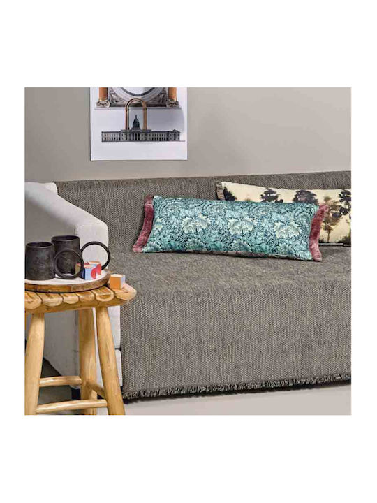 Kentia Kanon Zweisitzer-Sofa Überwurf Chenille 180x250cm 04 Hellbraun