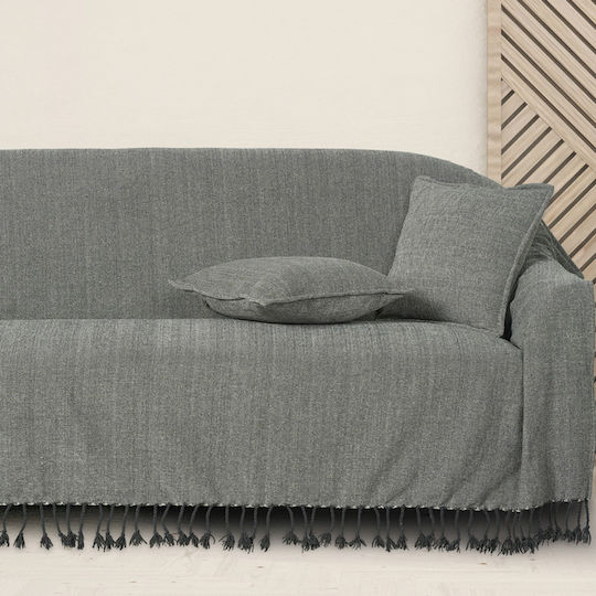 Das Home 0275 Ριχτάρι Τριθέσιου Καναπέ Chenille 180x300εκ. Λευκό