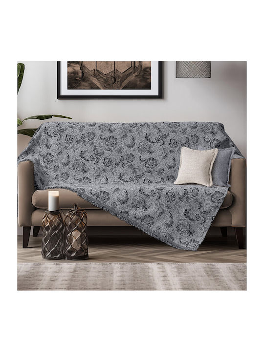 Beauty Home Комплект Покривки 2 Бр Шенил Тъмно Сив 8627СЕТ2