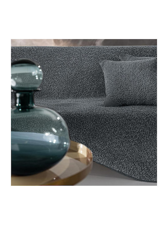 Guy Laroche Lama Ριχτάρι Πολυθρόνας Ζακάρ 170x150εκ. Anthracite 1133086224013
