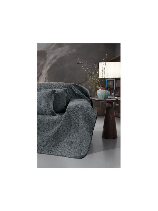 Guy Laroche Lama Ριχτάρι Πολυθρόνας Ζακάρ 170x150εκ. Anthracite 1133086224013