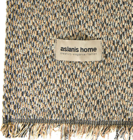 Aslanis Home Saos Ριχτάρι Διθέσιου Καναπέ 180x250εκ. Καφέ