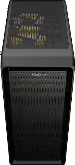 ProGaming VISION Gaming Middle Tower Carcasă Calculator cu Fereastră Laterală și Iluminare RGB Negru