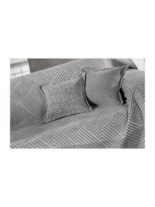 Guy Laroche Goya Sofa Throw 2 Seater Chenille 180x250cm Smoke