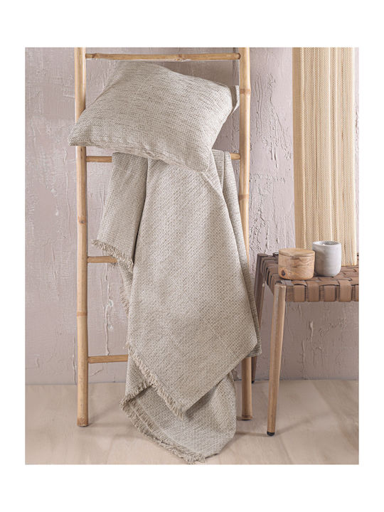 Rythmos Simplin Ριχτάρι Πολυθρόνας Chenille 180x160εκ. Μπεζ