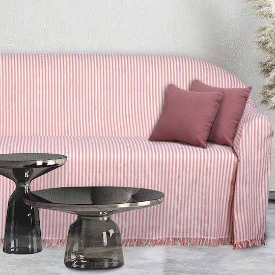 Das Home 0254 Das Home Zweisitzer-Sofa Überwurf Jacquard 180x250cm Ecru