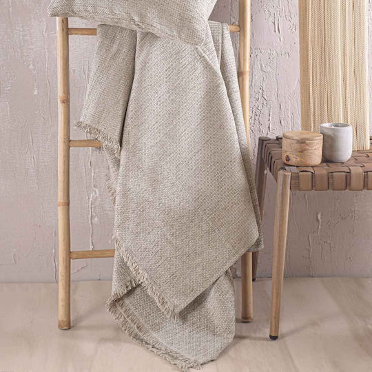 Rythmos Simplin Armchair Throw Chenille 180x160cm Beige