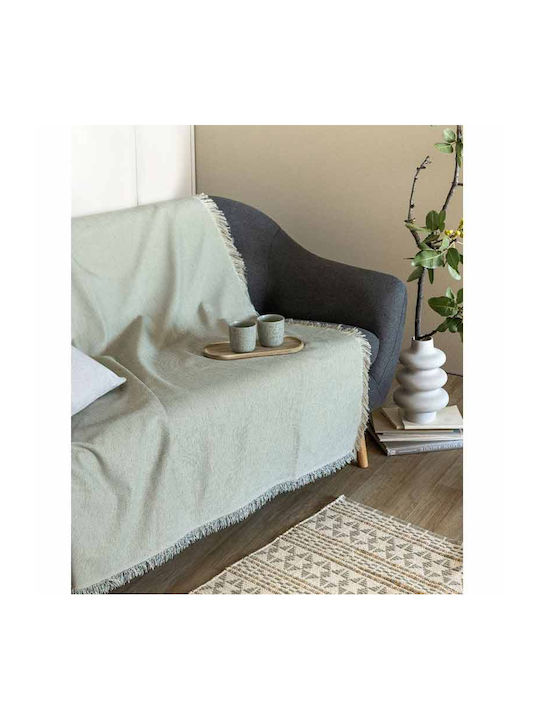 Palamaiki Della Three-Seater Sofa Throw Chenille 180x300cm Mint