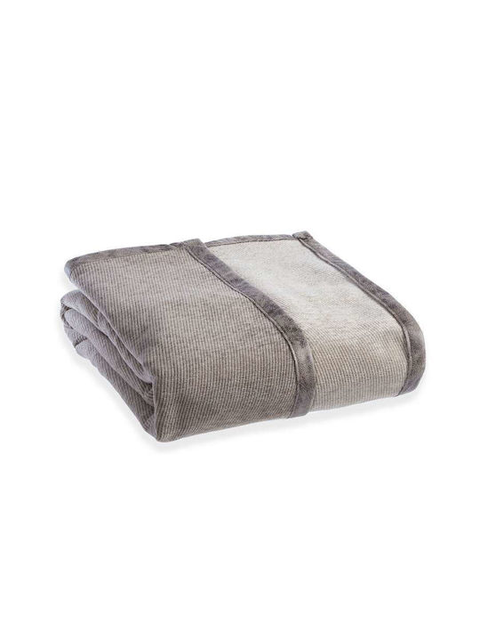 Nef-Nef Homeware New Tanger Three-Seater Sofa Throw 2 Sides Chenille 180x300cm L Grey Ecru