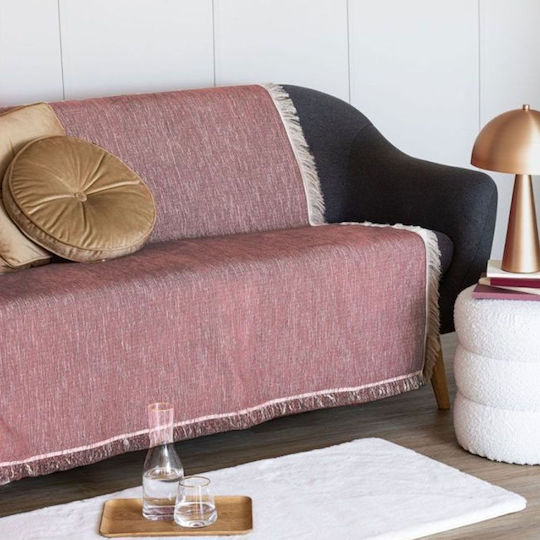 Palamaiki Tuna Ριχτάρι Διθέσιου Καναπέ Chenille 180x250εκ. Pink
