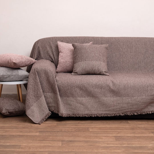 Viopros Viersitzer-Sofa Überwurf Chenille 180x320cm Vegge