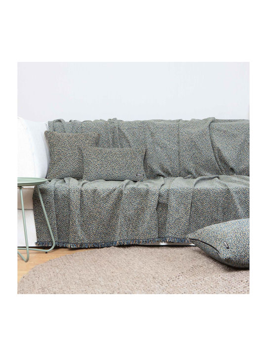Aslanis Home Saos Patură Pentru Canapea 4 Locuri 180x350cm Verde Vernil