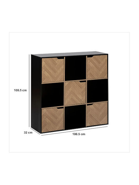 Bibliotecă Simply Smart Neagră 100.5x32x100.5 cm