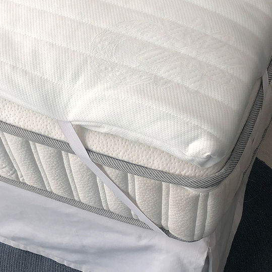 Palamaiki Mattress Topper White Comfort Double Foam with Removable Cover 140x200x4cm