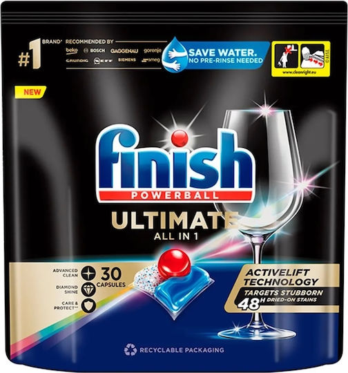 Finish Quantum Ultimate 30 Dishwasher Detergent Capsules