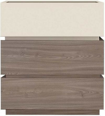 Συρταριέρα Креватокамарас Дървена Vanity с 3 чекмеджета Sonoma Oak & Cream 60x40x66бр
