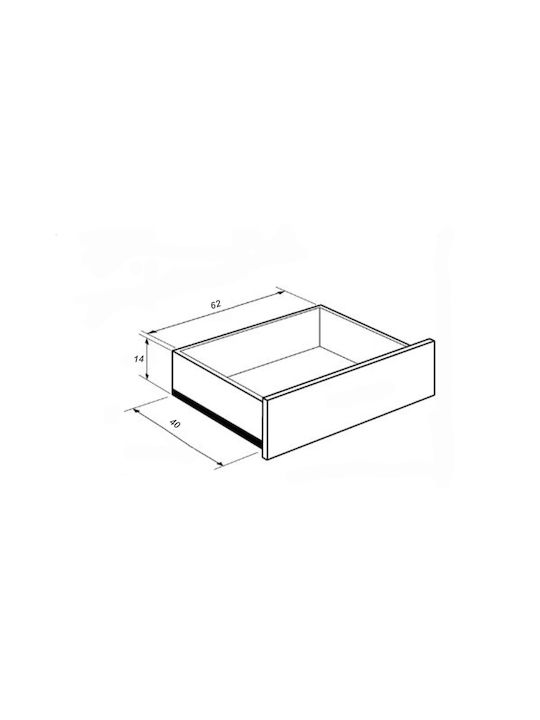Συρταριέρα Κρεβατοκάμαρας Ξύλινη Alessia Alyaska 140x47x90εκ.