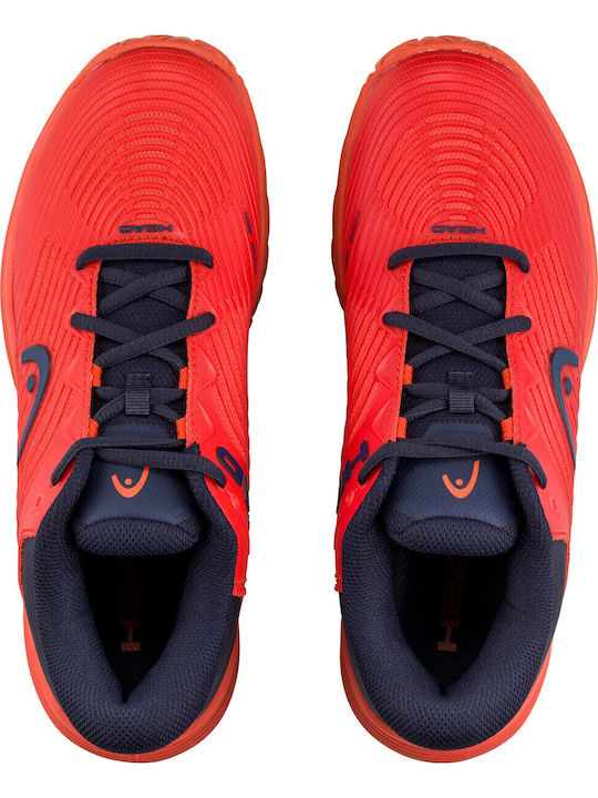 Revolt Pro 4.5 Clay Αθλητικά Παιδικά Παπούτσια Τέννις με Κορδόνια Κόκκινα