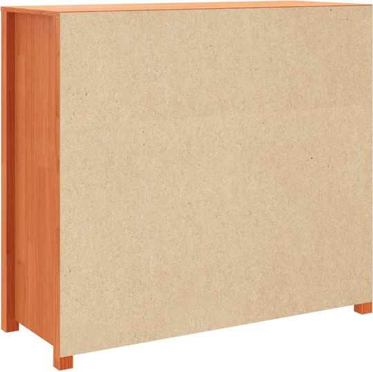 Chest of Drawers of Solid Wood Coffee 100x40x90cm