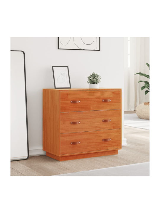 Comoda pentru Dormitor din Lemn Masiv Maro 80x40x75buc