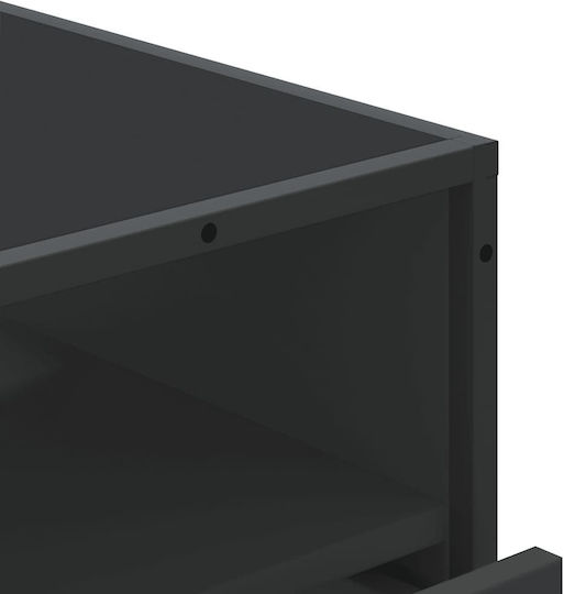 Wooden Chest of Drawers Black 70x41x70cm