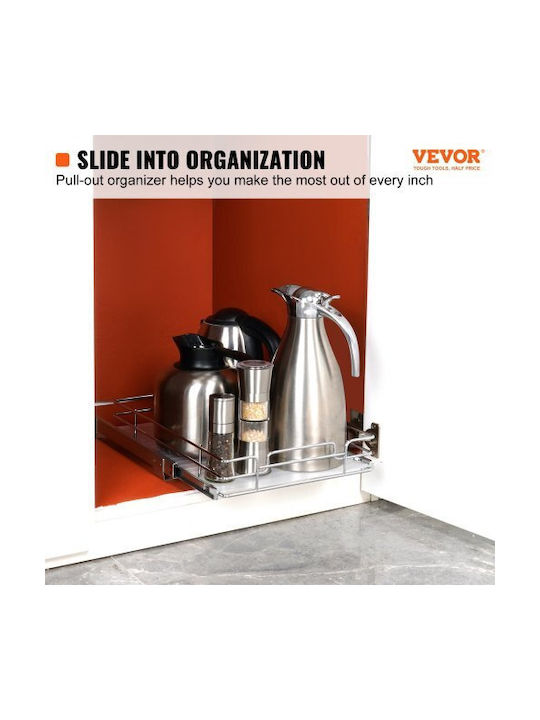 Vevor Raft Pentru Dulap Din Inox 30x43cm Argintiu