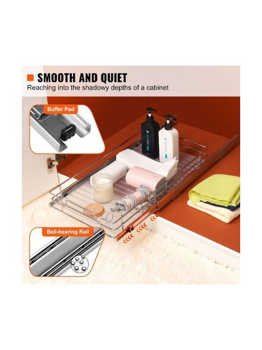 Vevor Raft Pentru Dulap Din Inox 30x43cm Argintiu