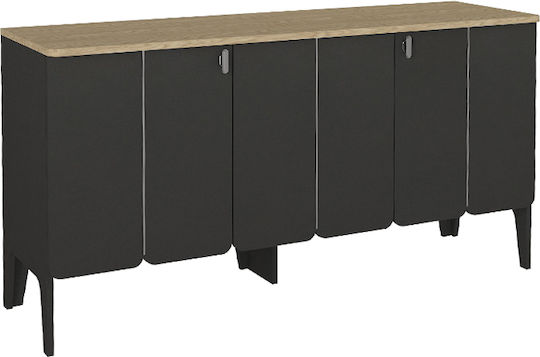 Мебели за съхранение Pedro дървен Anthracite - Rota Oak 150x45x75см