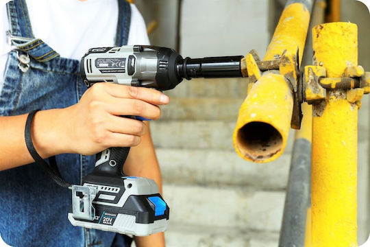 Deko DKBW20XL01-S3 Brushless Impact Wrench Battery 20V 2x2Ah with Socket 1/2"