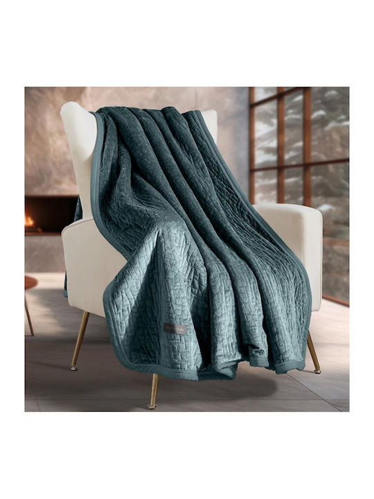 Guy Laroche Bolzano Decke Sherpa Couch 130x170cm Emerald