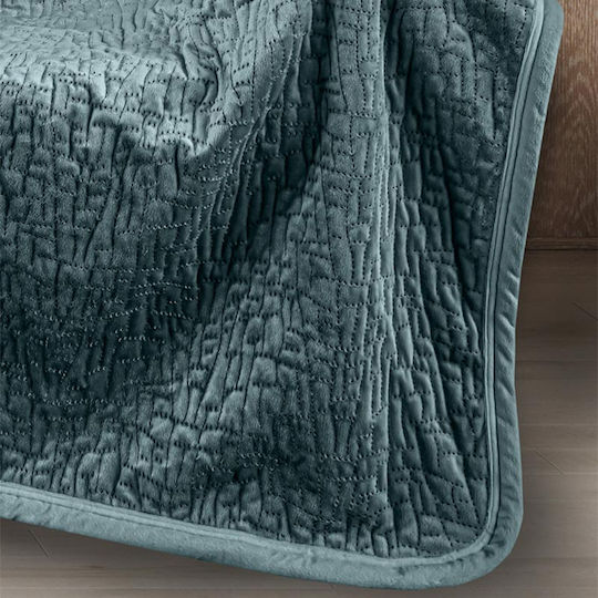 Guy Laroche Bolzano Sherpa Sofa Blanket 130x170cm Emerald
