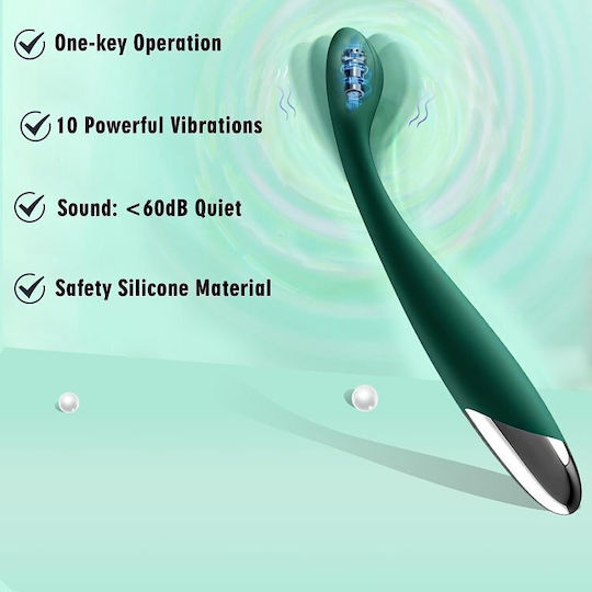 SMD G-Hook Bendable με 10 Vibration Modes Δονητής G-Spot 20cm Πράσινος