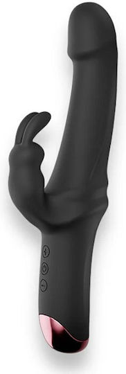 SMD Bunnie Hero, Clitoral Stimulation and G Spot Vibrator 2-in1, με 10 Vibrating Modes Mini Δονητής Rabbit 10cm Μαύρος