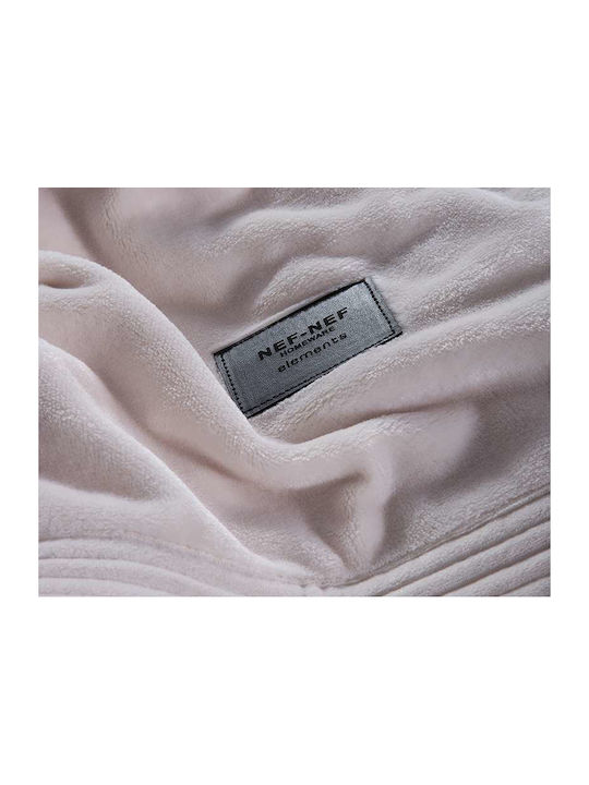 Nef-Nef Homeware Velosso Κουβέρτα Βελουτέ Υπέρδιπλη 230x240εκ. Grey