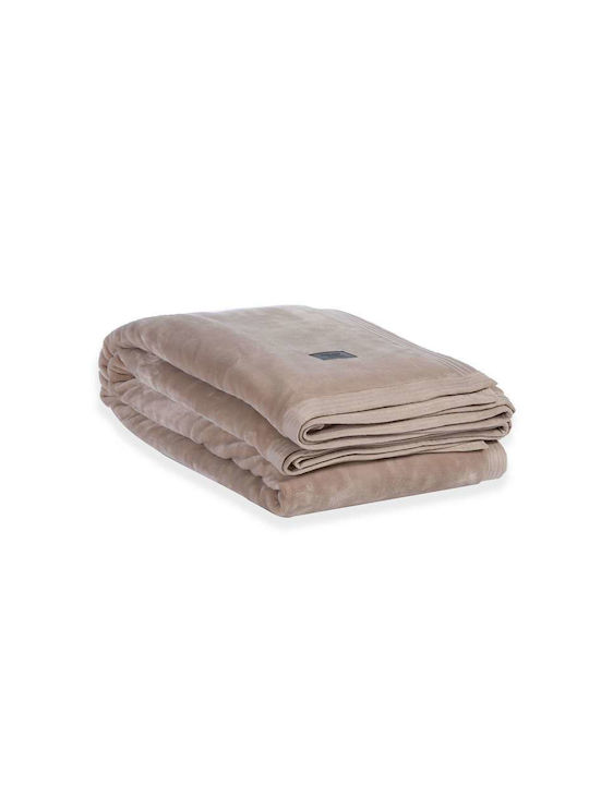 Nef-Nef Homeware Velosso Κουβέρτα Βελουτέ Υπέρδιπλη 230x240εκ. Grey
