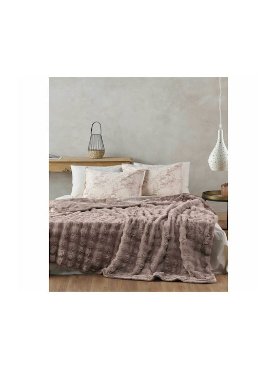 Kentia Cabaret Κουβέρτα Γούνινη Υπέρδιπλη 220x230εκ. Μπεζ