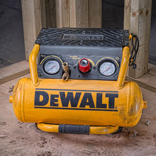 Dewalt Cu o singură fază Compresor de aer 77dB cu Putere 1.5hp și Rezervor de aer 6lt DPC10RC