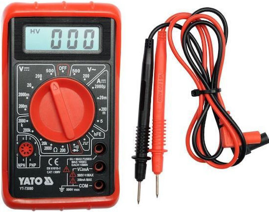 Yato YT-73080 Digital Multimeter with Buzzer with AC / DC / Resistance / Capacitance / Temperature Measurement