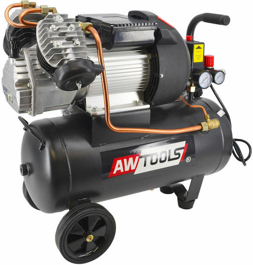 AWTools Einphasig Luftkompressor 94dB mit Leistung 3hp und Lufttank 50Es AW10003