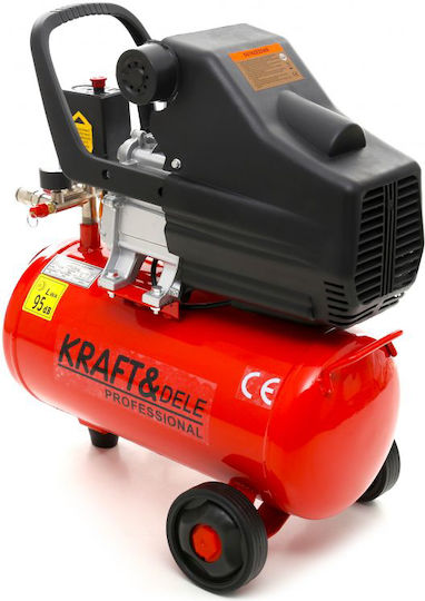 Kraft & Dele Cu o singură fază Compresor de aer 91dB cu Putere 3.8hp și Rezervor de aer 24lt KD400