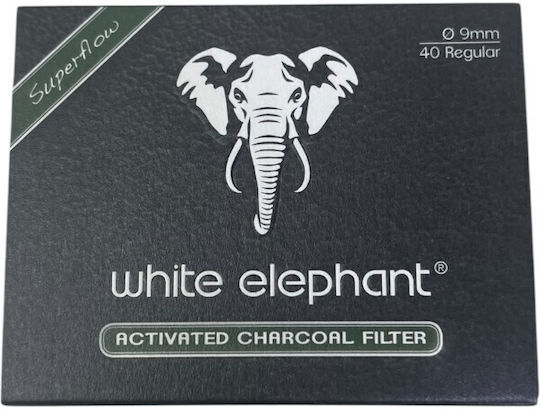 White Elephant Aktiv Kohle Pipe Filter 9mm 40s