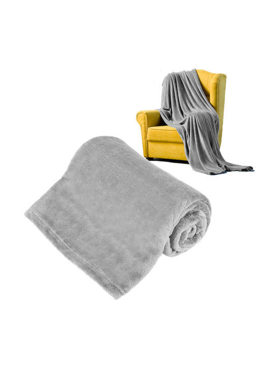 Teesa Κουβέρτα Fleece Μονή 150x200εκ. Grey