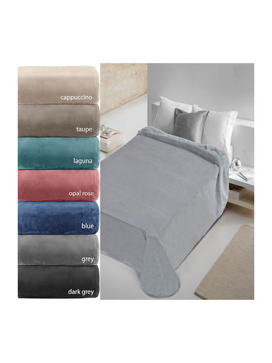 Κουβέρτα Βελουτέ Υπέρδιπλη 700 Laguna Adam Home Πετρόλ 220x240