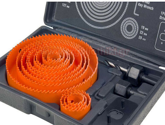 Harden Σετ Ποτηροπρίονα με Διάμετρο από 19mm έως 127mm για Ξύλο και Πλαστικό