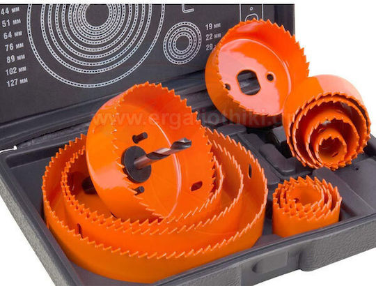 Harden Σετ Ποτηροπρίονα με Διάμετρο από 19mm έως 127mm για Ξύλο και Πλαστικό